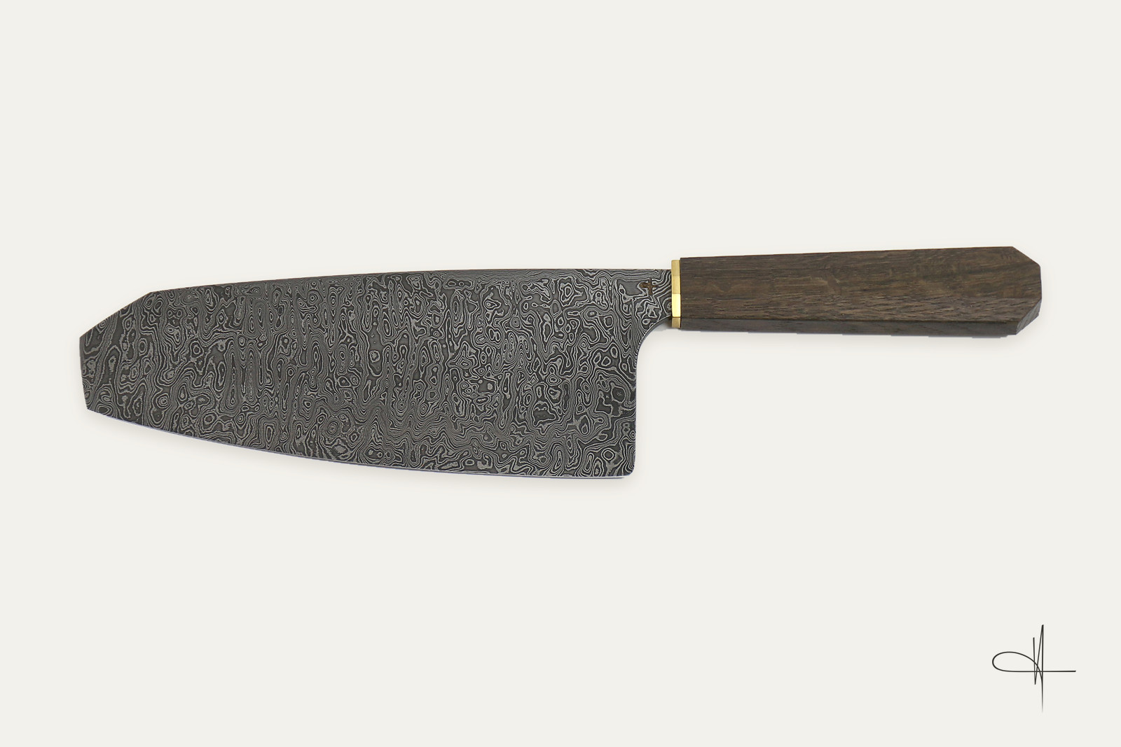 H3 Gem&uuml;semesser aus 240 Lagen Damast mit Mooreichegriff