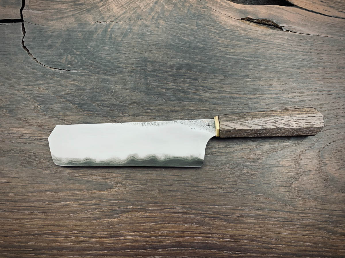 Menkiri (Noodle Knife) Molybdenum Polished Black wood Handle 330mm – MUSASHI